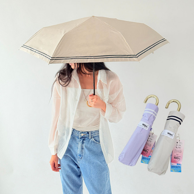 더블유피씨 Wpc 양산 미니 암막 UV차단 3단 손잡이 우양산