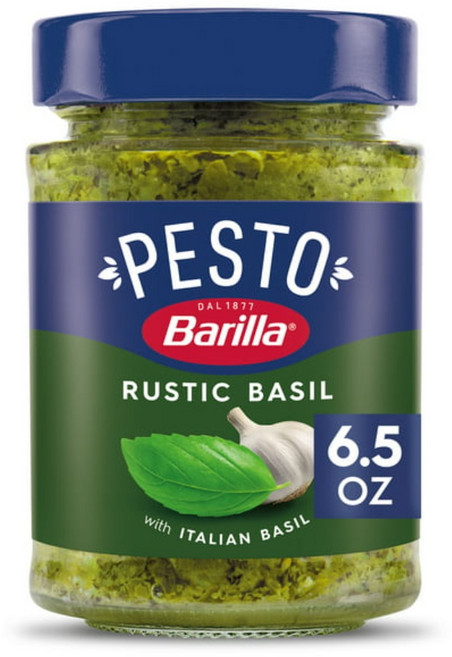 Barilla Rustic 바릴라 러스틱 바질 페스토 파스타 소스 6.5온스 1병, 1개