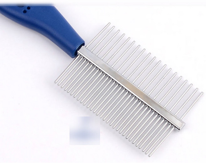 둥근촉 양면 강아지 스텐 텃 빗 양면애견빗 애견빗 아견안면빗 애견브러쉬 애견일자빗, 1개