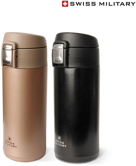 스위스밀리터리 루앙 텀블러 OKK-LS350BT, 블랙, 350ml, 1개