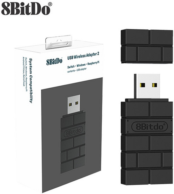 8Bitdo 八位堂 無線藍芽接收器 支援Switch PS4手把 電腦 Mac 台灣公司貨, 1個, 黑磚二代款(XBSX可對應), 黑磚二代
