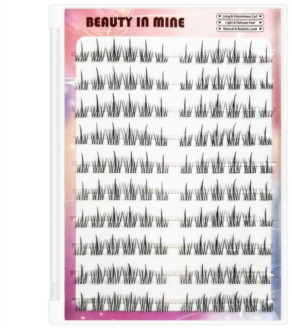 노글루 셀프 연장 3초 풀없이 붙이는 가닥 속눈썹 뷰티인마인, 1개, 크라운, 디자인