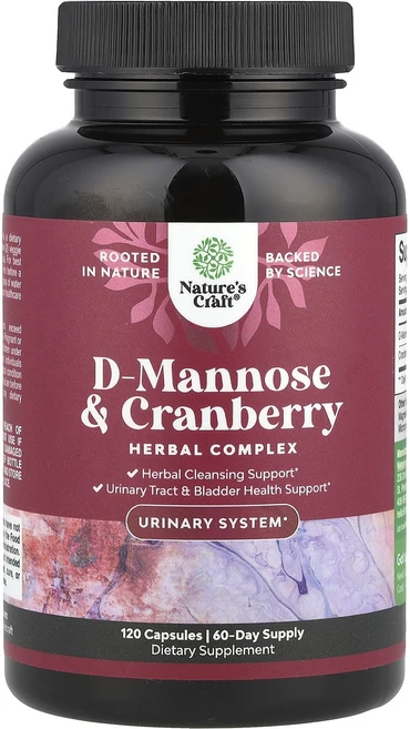 단백질 비타민 철분 마그내슘 칼슘 Nature's Craft D-만노스 & 크랜베리 캡슐 120정 고루고루섭취해주세요, NaturesCraftD만노스크랜베리캡슐120정, 1개 - 쿠팡