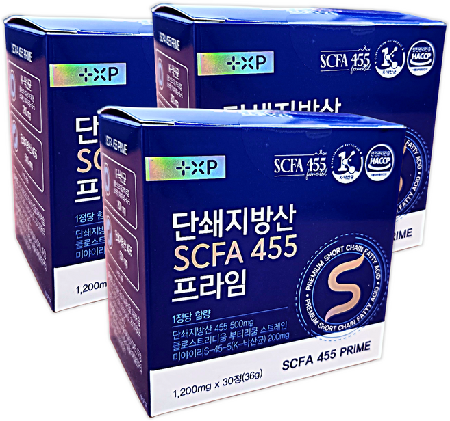 낙산 프라임 SCFA 455 단쇄지방산 낙산균 장용 코팅 정 알약, 3개, 30회분