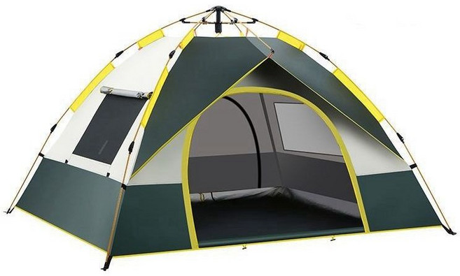 BRANWAY 아웃도어 원터치 텐트, (2-3인용), 푸른 색