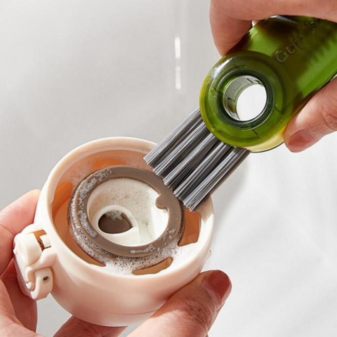 컵세척솔 브러쉬 틈새 미니 청소솔 키보드 창틀 텀블러 rmp*941WI, 그린