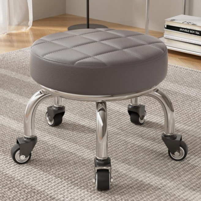 라워스 무소음 가죽 부드러운 무빙 의자, 그레이, 1개