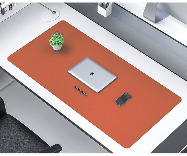 가죽 데스크 매트 테이블 책상 와이드 대형 마우스 장패드, 80*40cm, 브라운, 1개