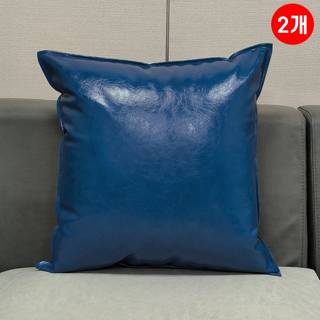 1+1 행사 유럽풍 고급 가죽 쿠션 프리미엄 가죽 쿠션커버 반려동물 스크래치 방지 쿠션