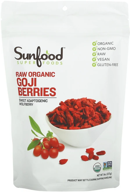 Sunfood 무가공 유기농 고지 베리 227g(8oz) 1팩, 1개 - 쿠팡