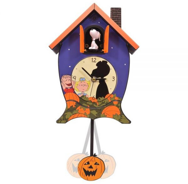 Mark Feldstein Peanuts Gang It's The Great Pumpkin 할로윈 사운드 뻐꾸기 시계 43.2cm(17인치), Mark Feldstein, Peanuts Gang I