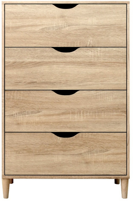 HOPMA 歐風四抽斗櫃 B-SL400 寬60x深40x高94cm E1級歐洲進口板材 台灣設計製造, 1件, 淺橡木