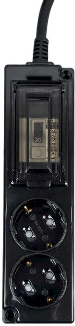 프로탭 국산 4000W 배선차단 고용량멀티탭 에어컨 과부하차단 2구, 1개, 블랙, 3m