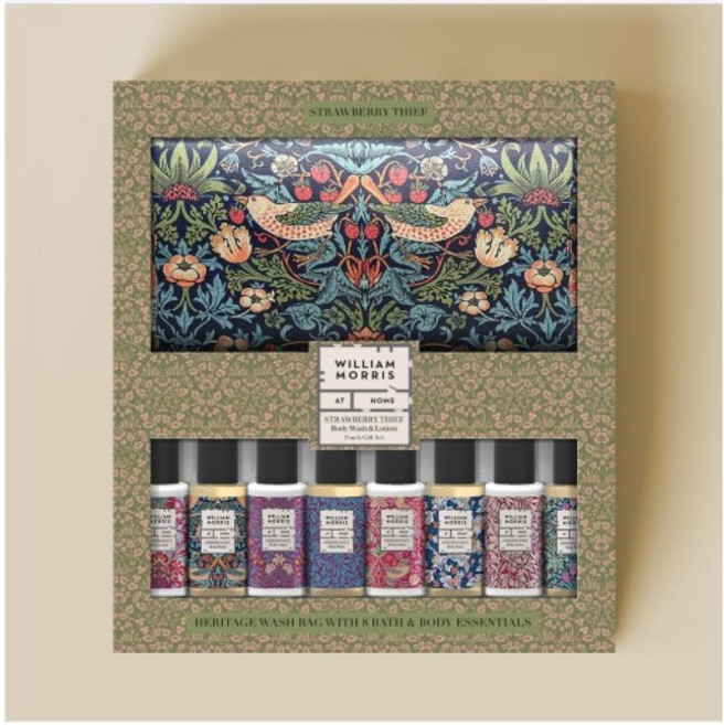 윌리엄모리스앳홈 바디워시&로션 파우치 기프트 세트 스트로베리티프, 1세트