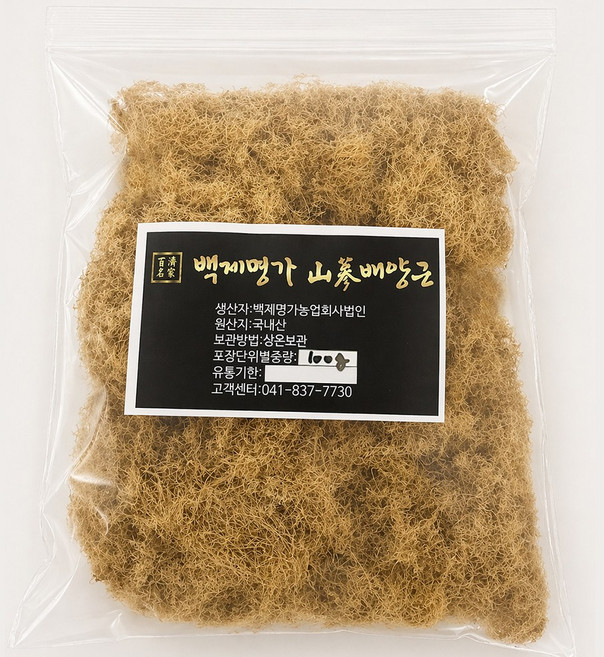 프리미엄 건조 산삼배양근 지퍼백 100g, 1개