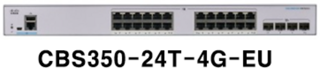 시스코 CBS350-24T-4G-EU 24포트 관리형스마트 기가비트스위치허브 4SFP광포트지원, 1개