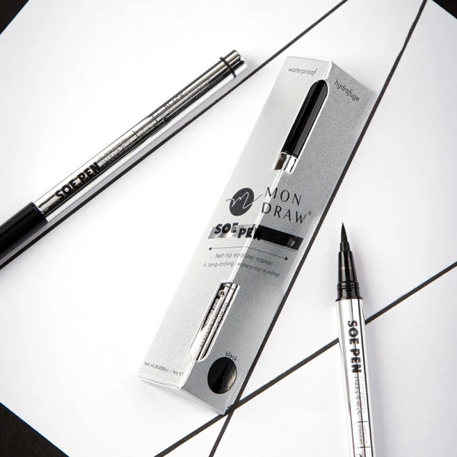 몬드로우 리퀴드 아이라이너 붓펜 타입 1mL, 붓펜 아이라이너 1ml (블랙), 1개 - 쿠팡