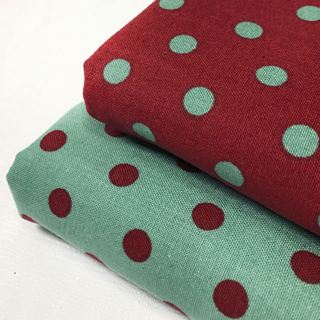 굿팡패브릭 [면20수]8mm 칼라미니도트 2종_2254 (5514085), 인디블루바탕_브라운도트, 1개