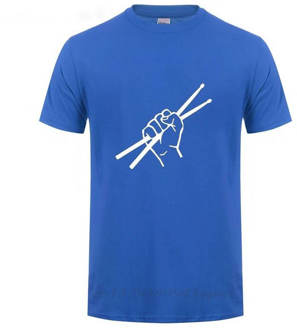 남성용 반팔 드럼 티셔츠 재미있는 생일 선물 코튼 플러스 사이즈 여름 스타일