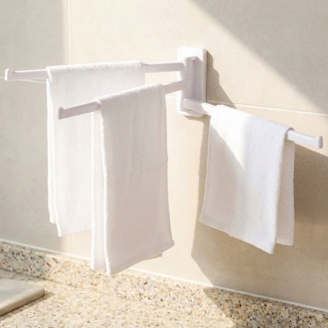 우키오브젝트 회전식 행주걸이 주방 건조대 거치대, 1개, 화이트