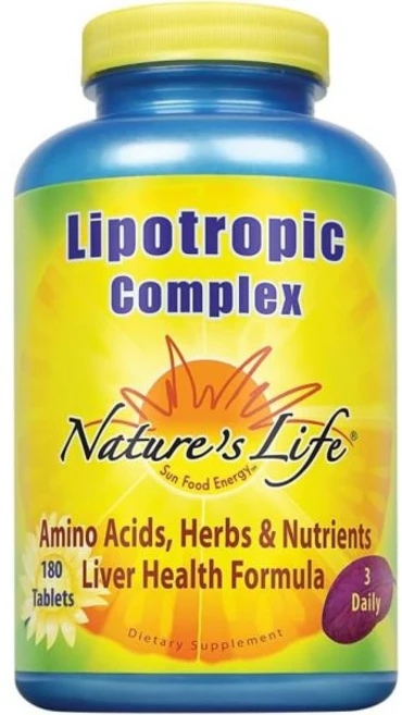 Nature's Life Lipotropic Complex | Comprehensive Support for Healthy Function | with Choline & Ino, 1개, 180정 - 쿠팡