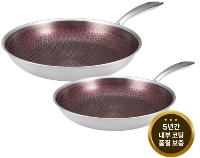 [해피콜] [본사직영] 에칭 아머 싱글에디션 2P 세트 (F24/F28), 1세트, 프라이팬세트, 혼합색상