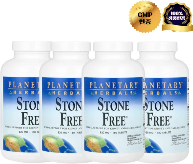 2+2 플래니터리 허벌 스톤프리 820mg 180정, 4개 - 쿠팡