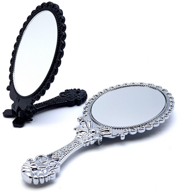 설래임 세븐스타 접이식 공주거울 미미접경, 블랙, 1개