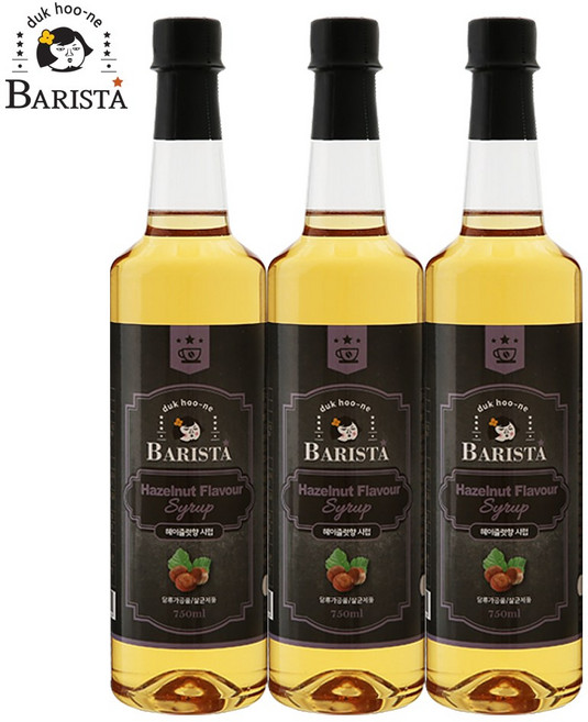 그리심 커피시럽 헤이즐넛 750mlX3병, 3개, 750ml