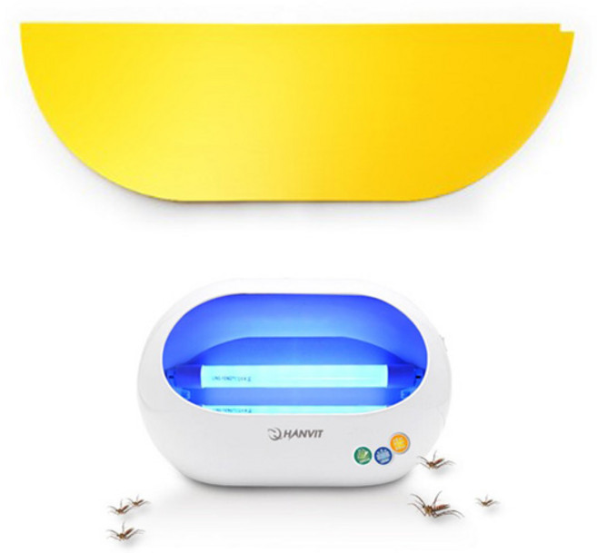 한빛 해충퇴치기 HV-438 끈끈이트랩 10매 글루페이퍼 끈끈이트랩