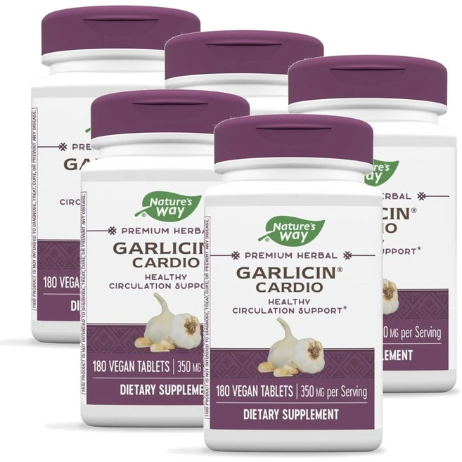 네이처스웨이 갈리신 카디오 프리미엄 허브 추출물 Nature's Way Garlicin Cardio Premium Herbal, 180정, 5개 - 쿠팡