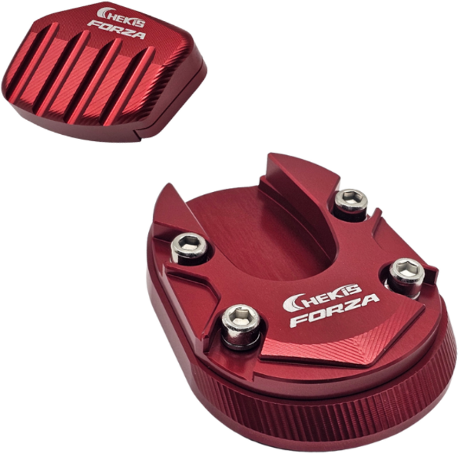 CHEKIS 포르자 스탠드세트 사이드클립 날개클립 혼다포르자300/350 전년식 확장발판, 1개, 레드