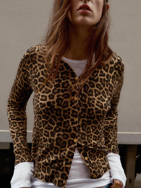 ZARA 자라 레오파드 라운드넥 스웨터 0506110 카디건 0506109