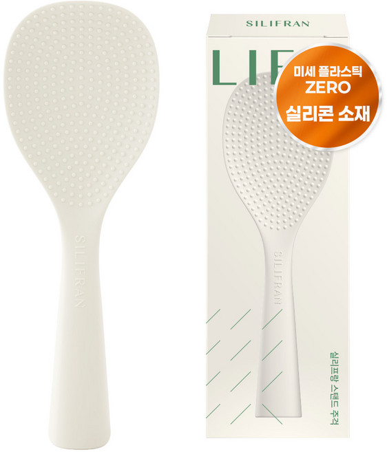 실리프랑 실리콘 세우는 스탠드 밥주걱, 1개, 크림화이트