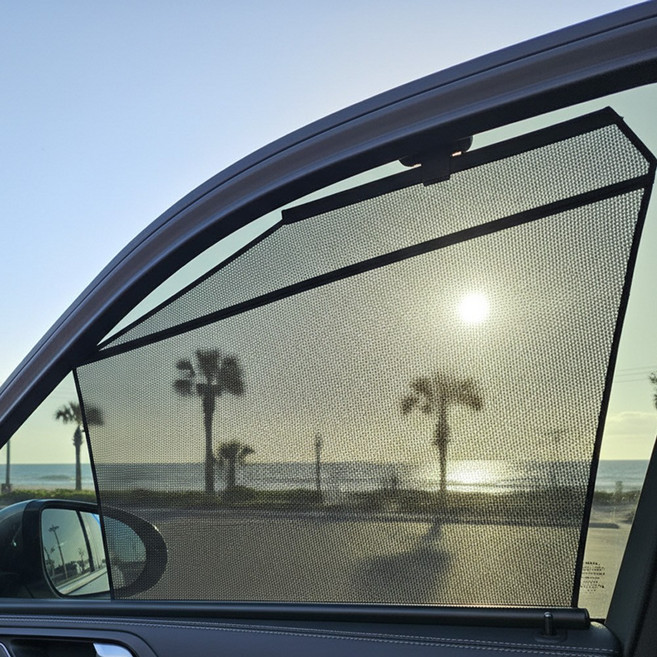 프리폼 차량 햇빛가리개 블라인드 썬쉐이드 롤 커튼, 1개, 블랙