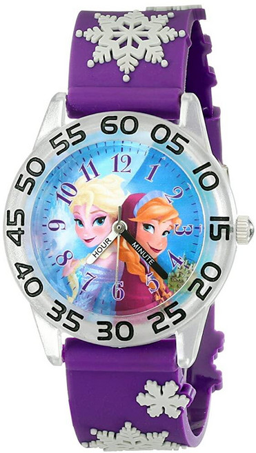 Disney 겨울왕국 엘사&안나 아동용 손목시계 핑크 나일론 밴드 (W001790) 221367 3640741526, Frozen Plastic Watches 4 - Cle