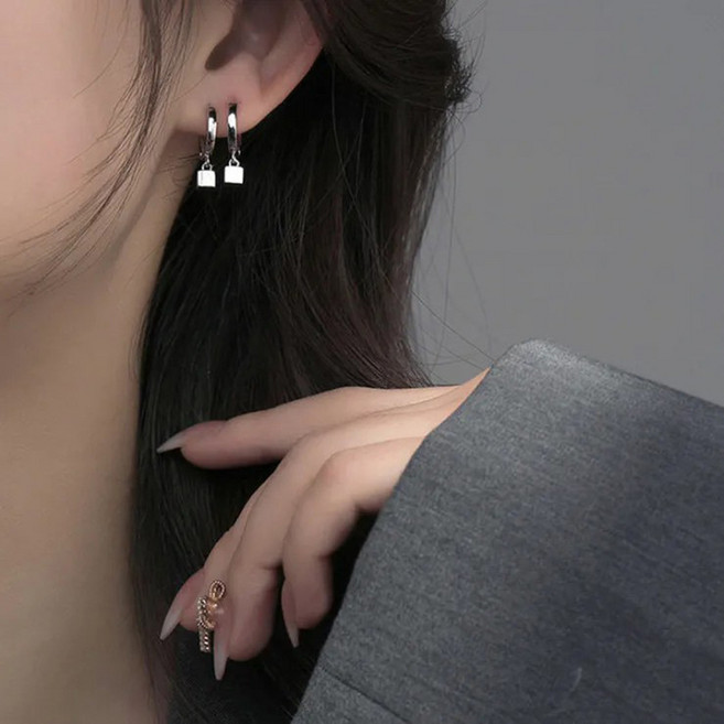 純銀星星耳扣 耳環女 輕奢簡約