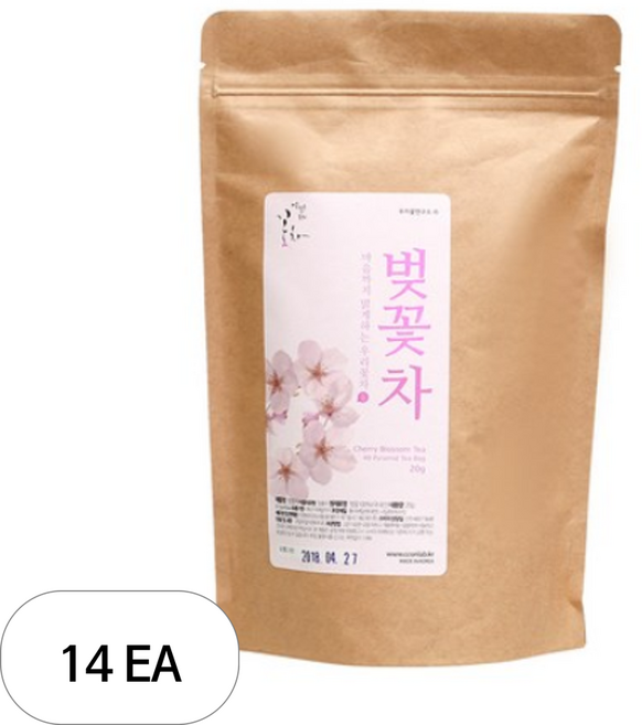 우리꽃연구소 벚꽃차 삼각티백, 500mg, 40개입, 14개