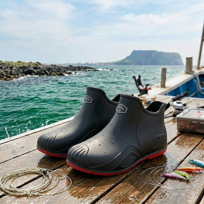 나우바이트 선상장화 낚시부츠 숏부츠 미끄럼방지 방수