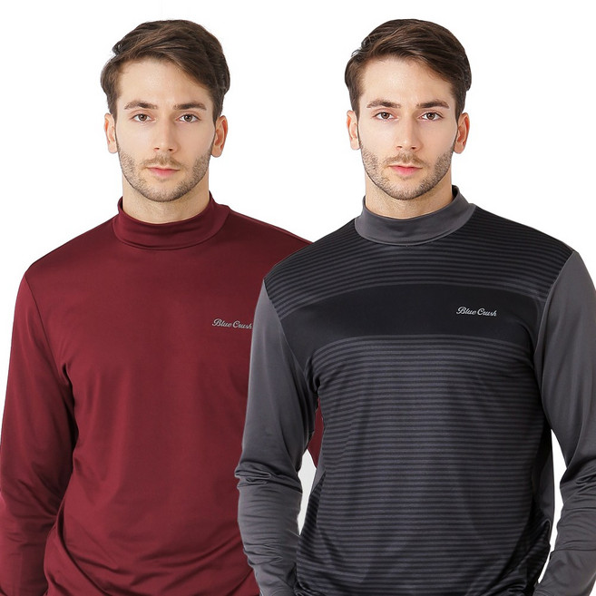 1+1 피치기모 폴라 골프티셔츠(G14TS501)+기모 패턴 폴라티셔츠(G14TS502)