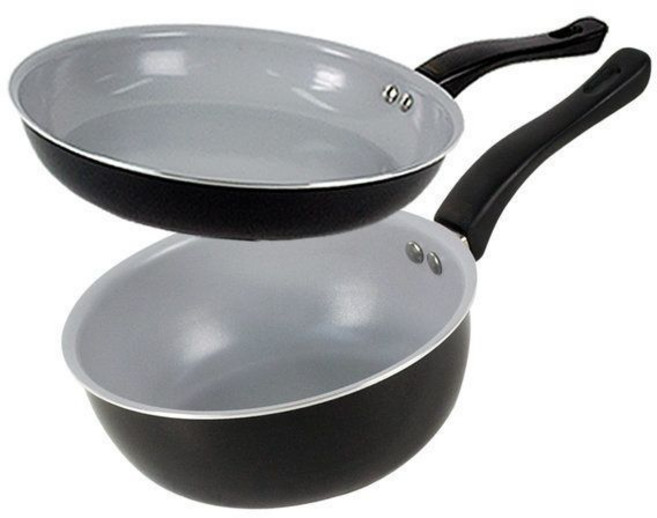 엠앤쿡 테온셀 독일 오스벨 세라믹 후라이팬 궁중팬 세트 팬20+궁중20, 1개