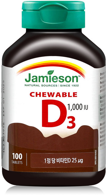 자미에슨 자미에슨 츄어블 비타민D 초콜릿맛 (700mg X 100정) 100일분, 100정, 1개