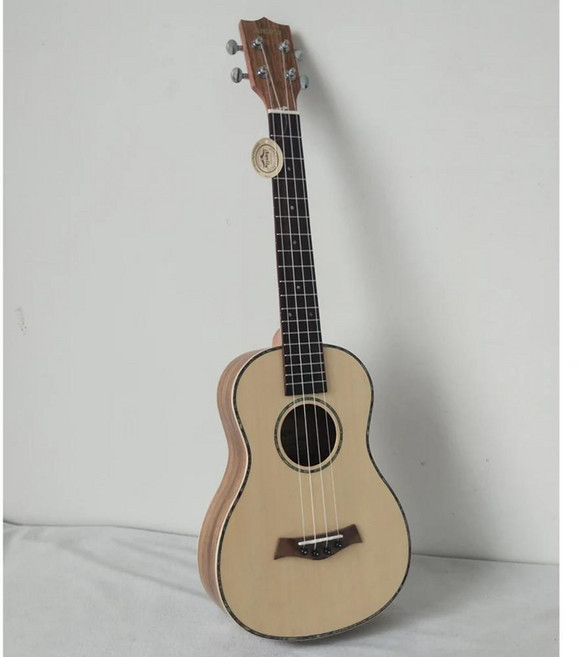 솔리드 스프루스 바리톤 하와이 우쿨렐레, 1개, 선택: 기본