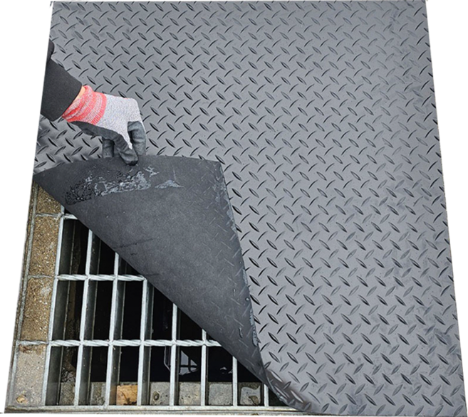 나라벨트 하수구덮개 벌레 냄새차단 맨홀덮개 미끄럼방지 철판무늬 고무판