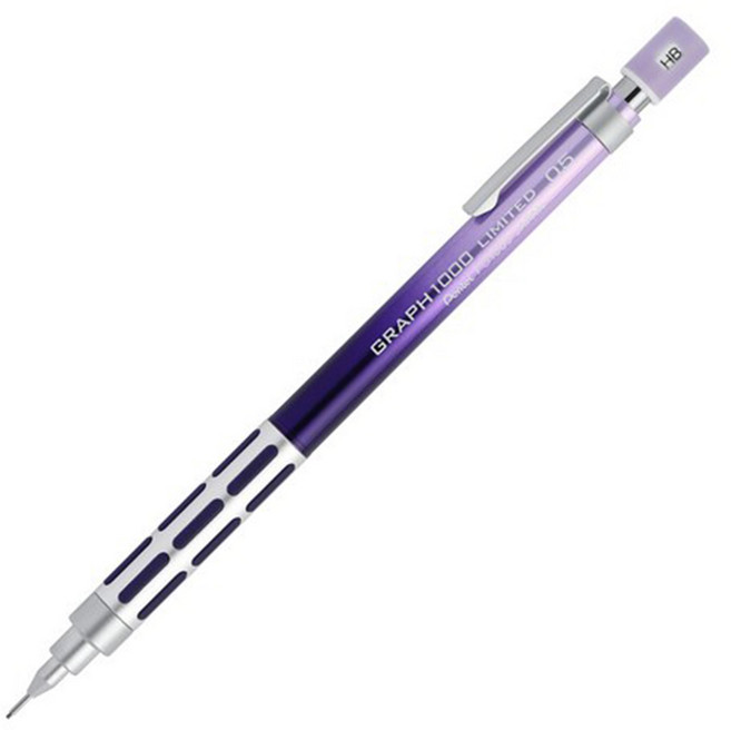 펜텔 그래프1000 그라데이션 리미티드 에디션 샤프 0.5 꿈결 오로라, 바이올렛+블랙, 1개, 0.5mm