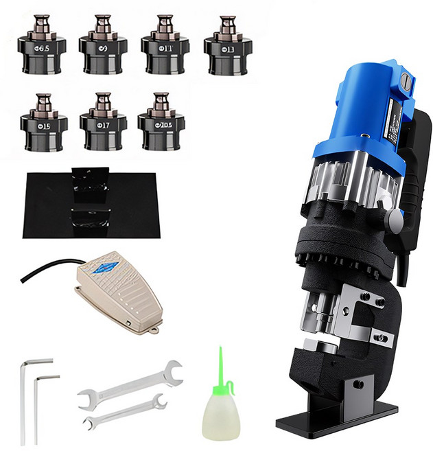 펀치코어 26년형 전동 유압펀칭기 1800W 철판 유압 천공기, 1개, 채널 숏 타입