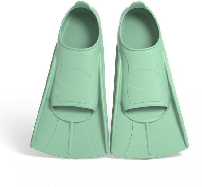 UPPERCUT 오리발 숏핀 프리다이빙 스노클링 남녀공용 수영오리발 수영훈련용품, 민트