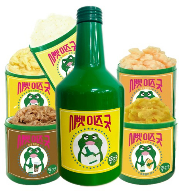 [538] 뚱소주 요구르트 샤베트 350ml 5개 + 드라이 2개 (케이스 별도)