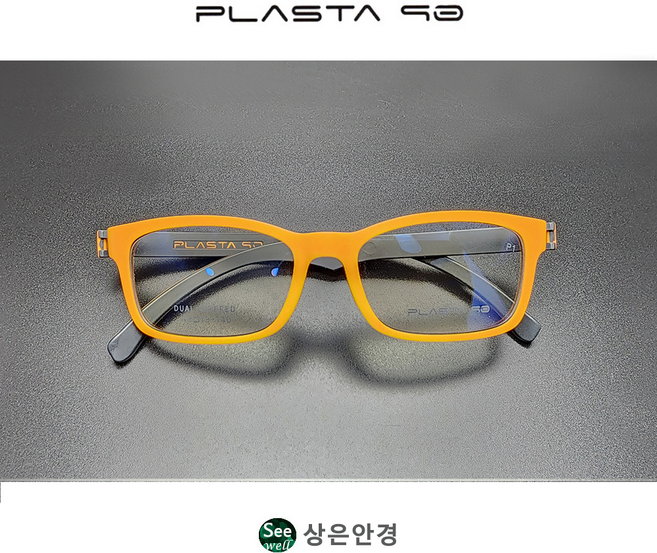 초경량 국산 플라스타 P1 라운드 스퀘어 안경 (52 사이즈) 듀얼 레이어드 컬러 4종 택1