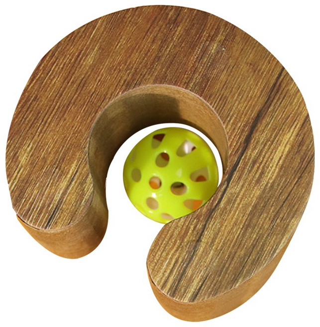 고양이 늘어나는 아코디언 종이 장난감 하우스 스트레스해소 터그놀이 토이, 1개, 우드